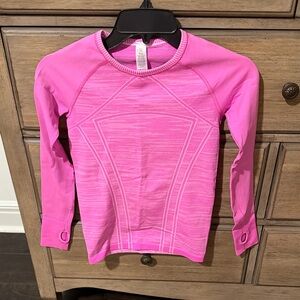 RARE Ivivva Girls' Bright Pink Long Sleeve Active Top